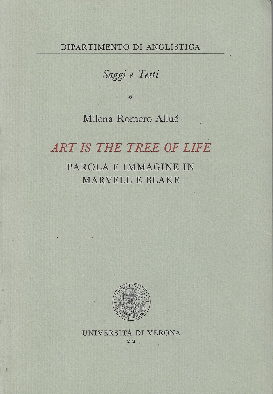 Art is the tree of life : parola e immagine … | Immagine principale
