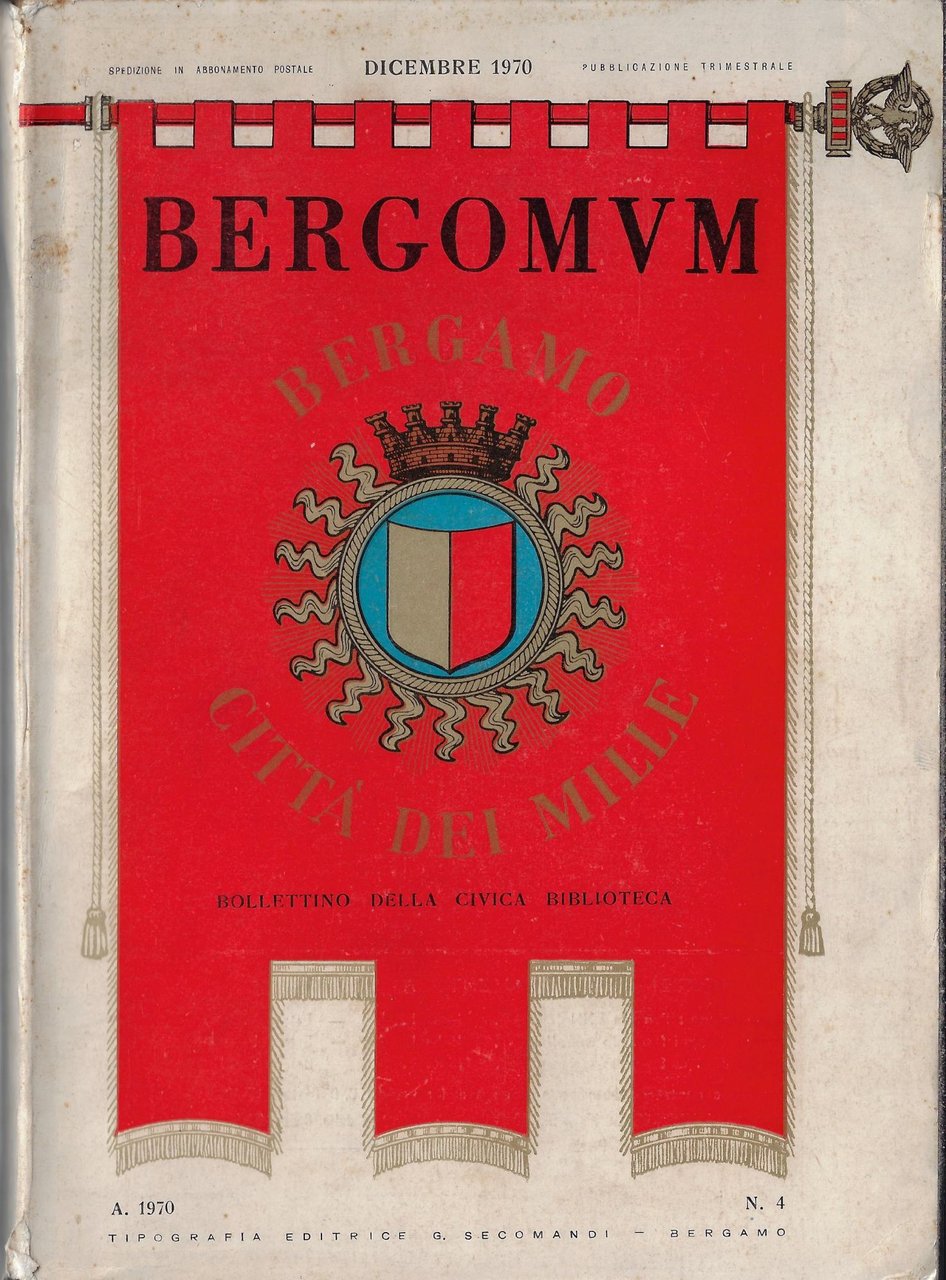 Bergomum bollettino della civica Biblioteca, dicembre 1970