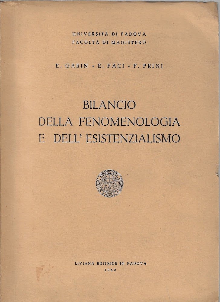Bilancio della fenomenologia e dell'esistenzialismo