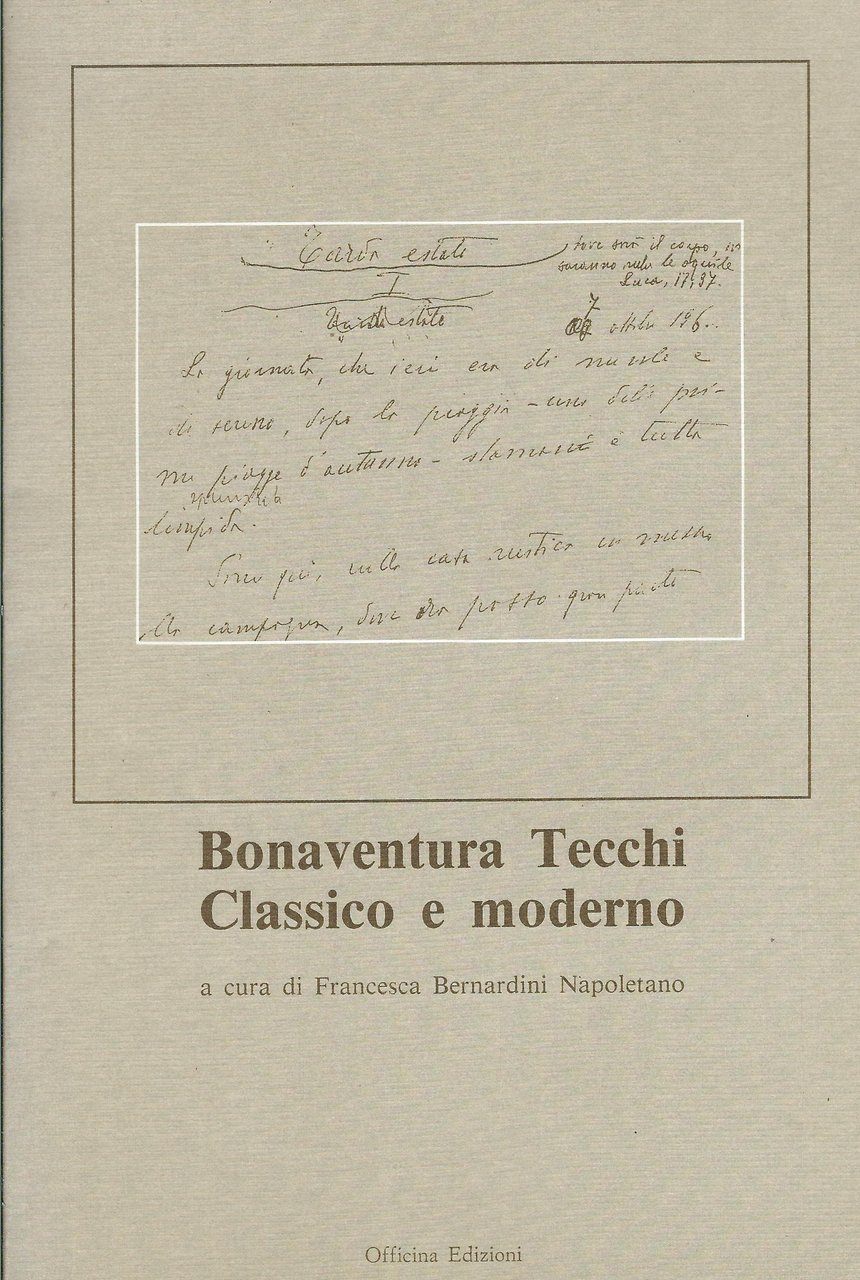 Bonaventura Tecchi classico e moderno