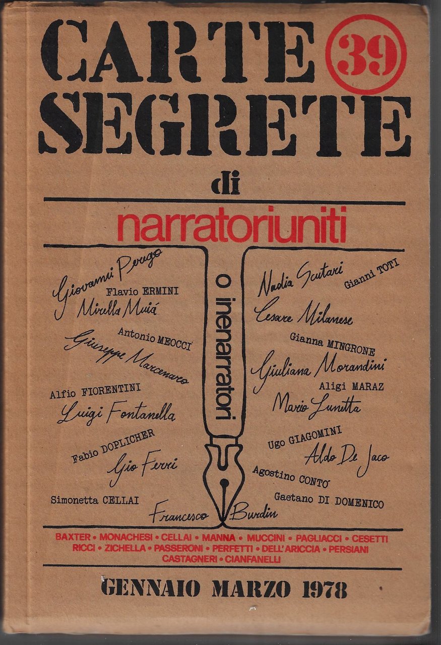 Carte segrete n. 39 - gennaio marzo 1978