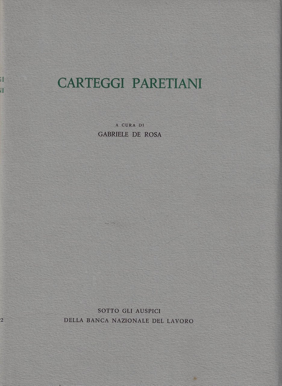 Carteggi paretiani : 1892-1923 | Immagine principale