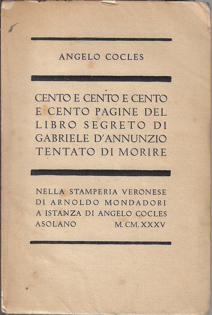 Cento e cento e cento e cento pagine del libro …
