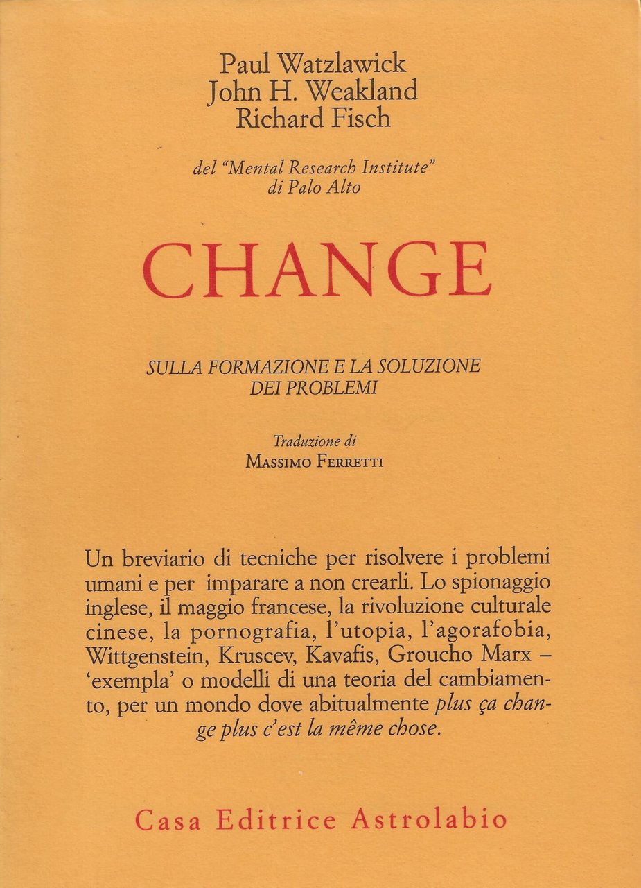 Change: la formazione e la soluzione dei problemi