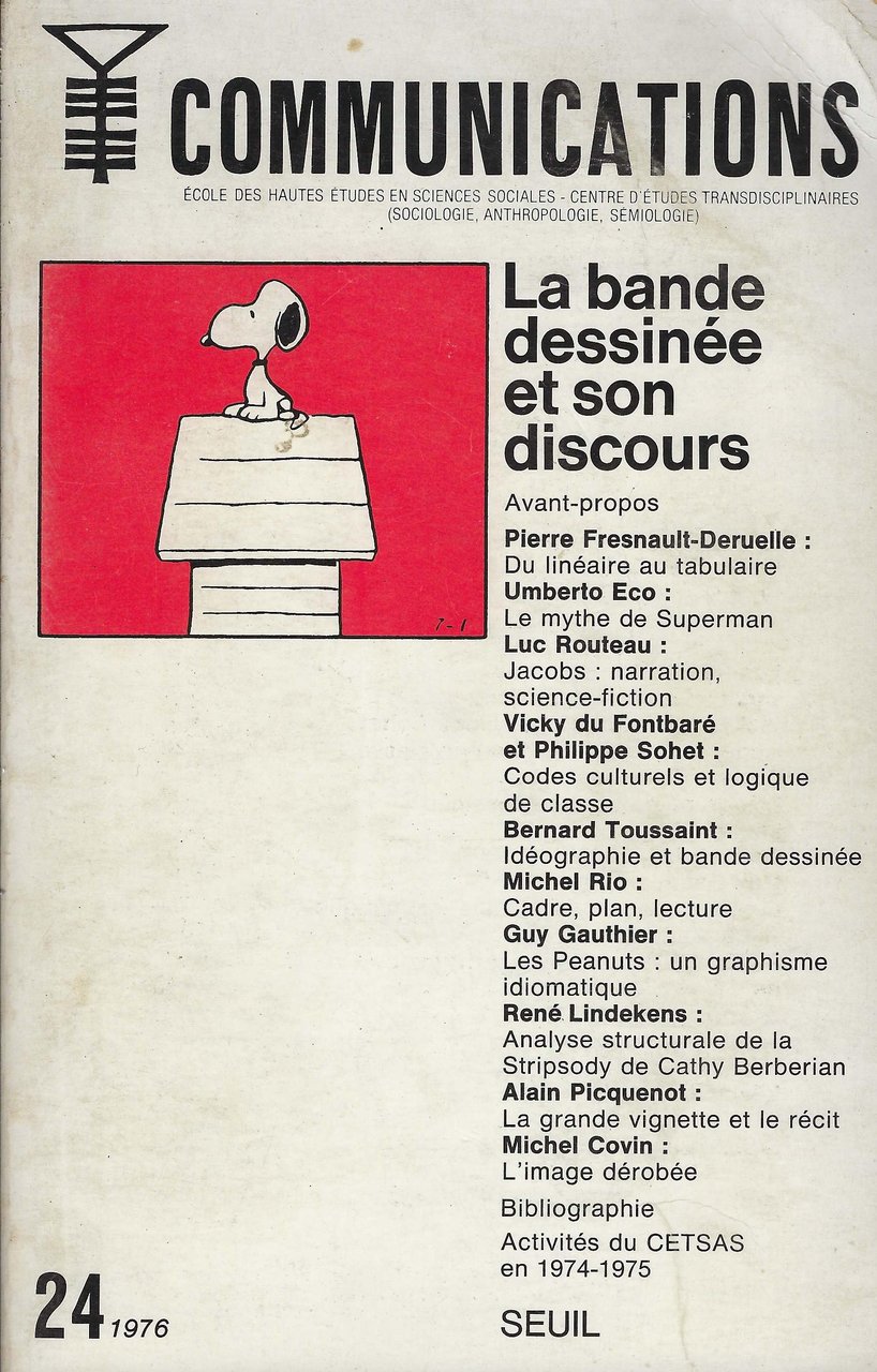Communications n. 24-1976: La bande dessinée et son doscours