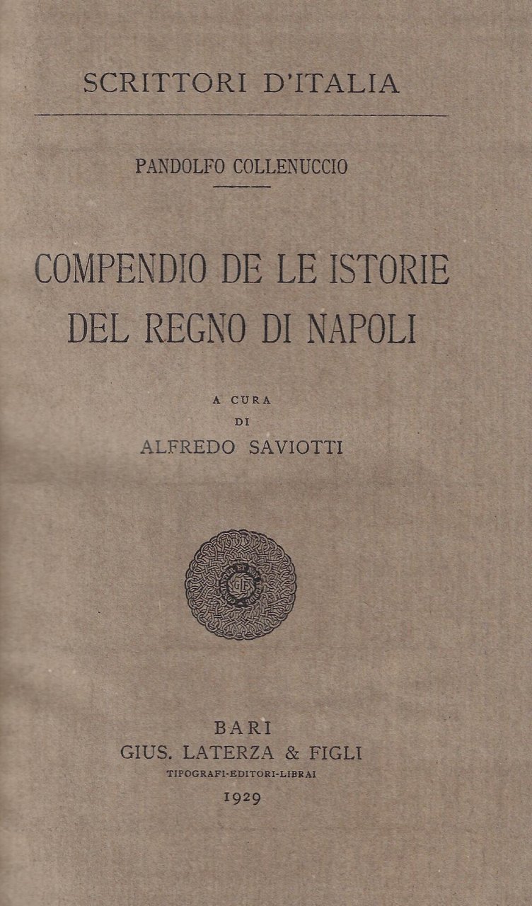 Compendio de le istorie del Regno di Napoli
