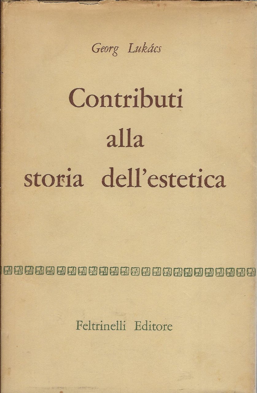 Contributi alla storia dell'estetica