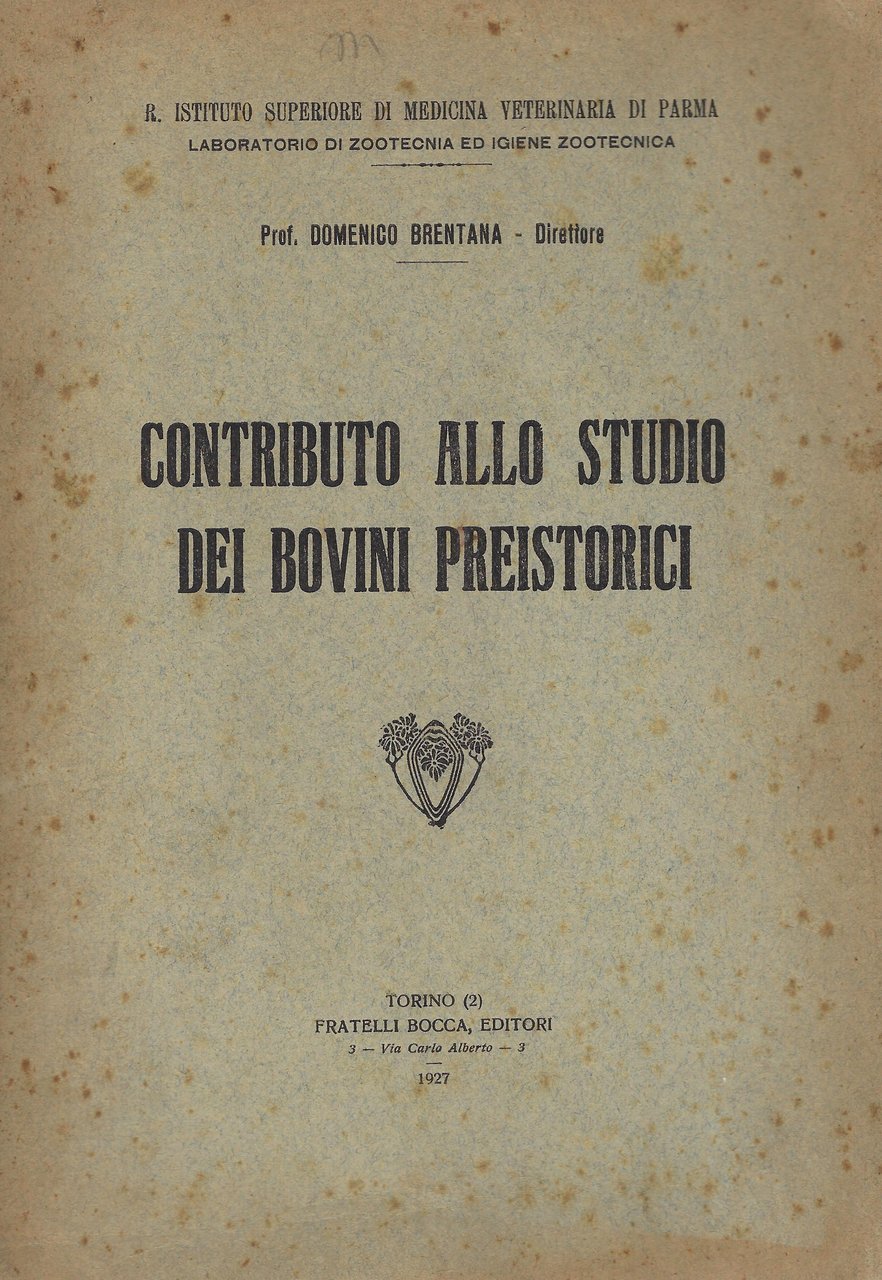 Contributo allo studio dei bovini preistorici