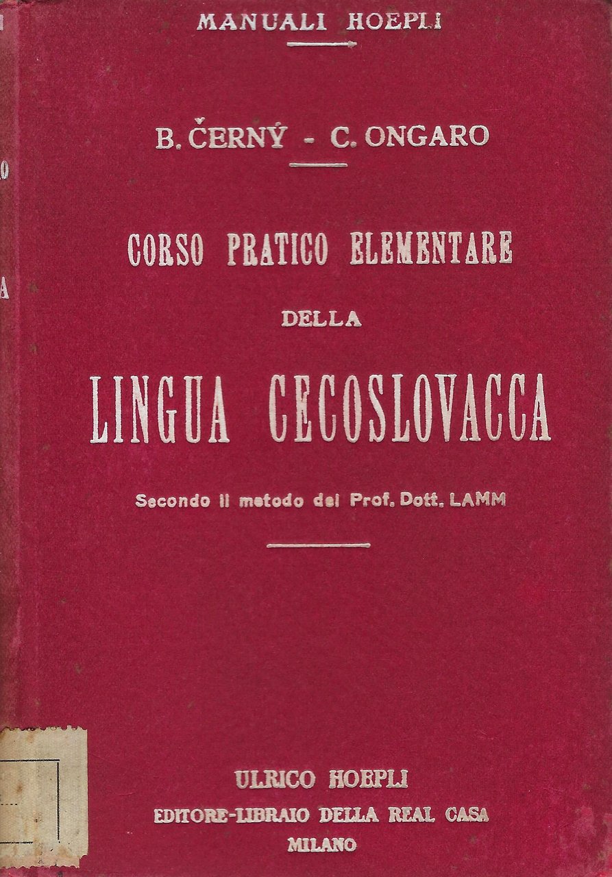 Corso pratico elementare della lingua cecoslovacca : secondo il metodo … | Immagine principale