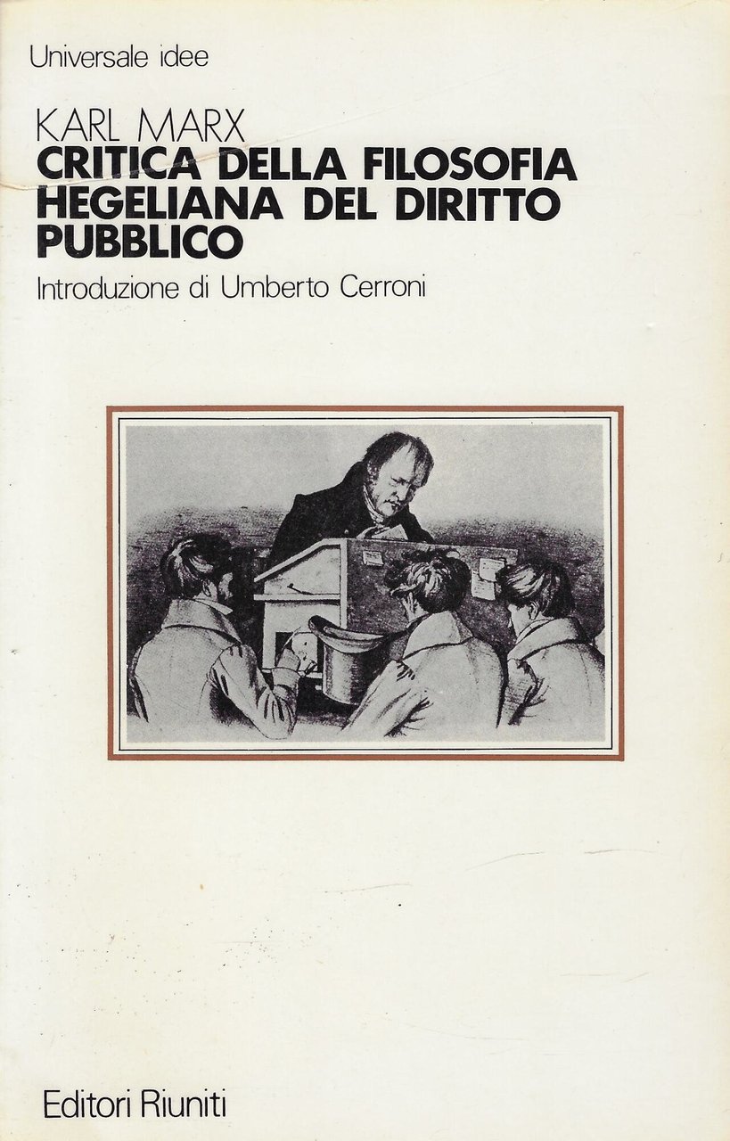 Critica della filosofia hegeliana del diritto pubblico