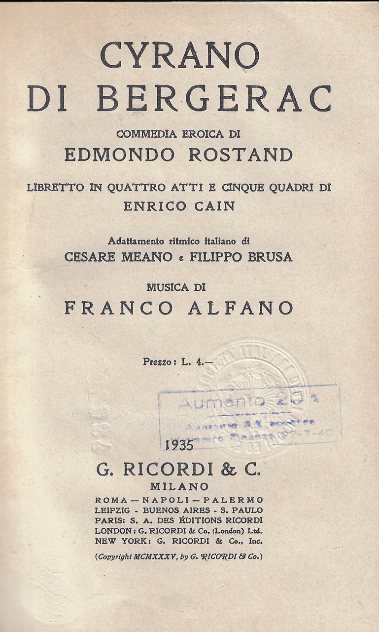 Cyrano di Bergerac : commedia eroica