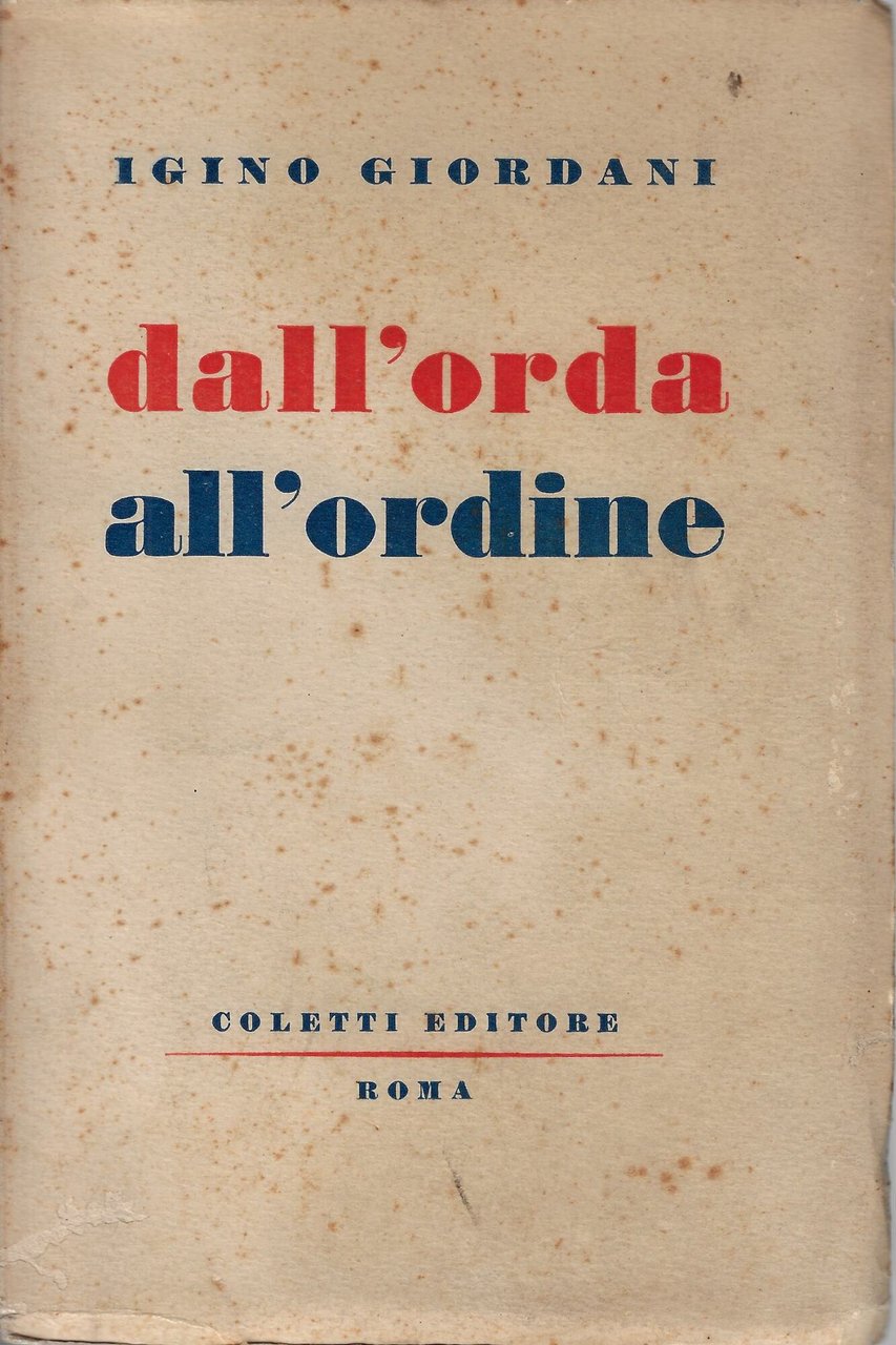 Dall'orda all'ordine | Immagine principale