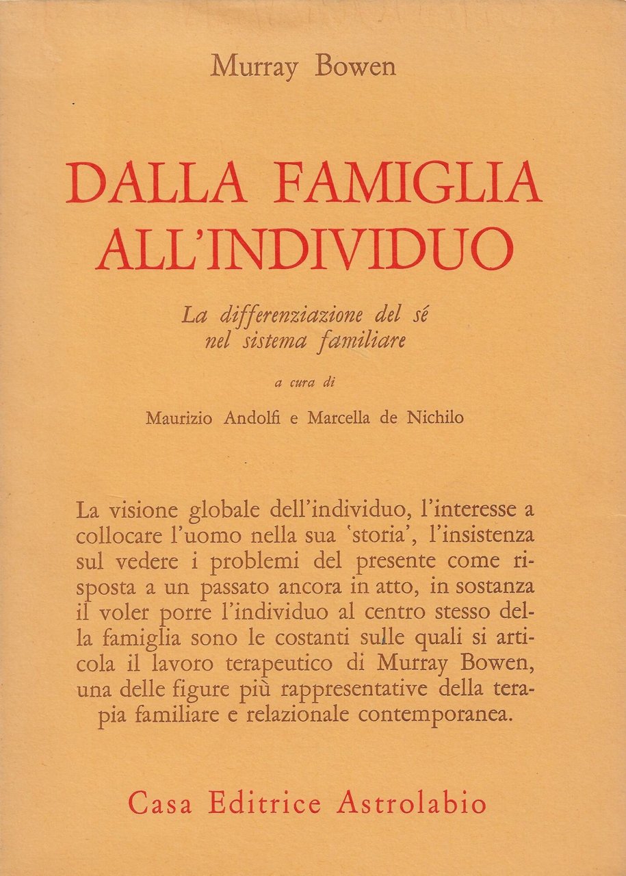 Dalla famiglia all'individuo : la differenziazione del sé nel sistema …