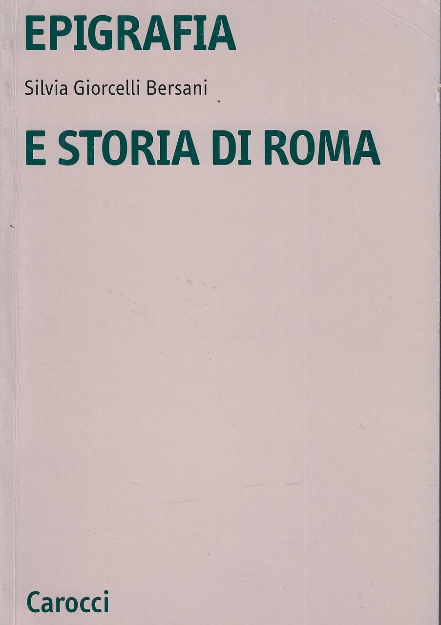 Epigrafia e storia di Roma