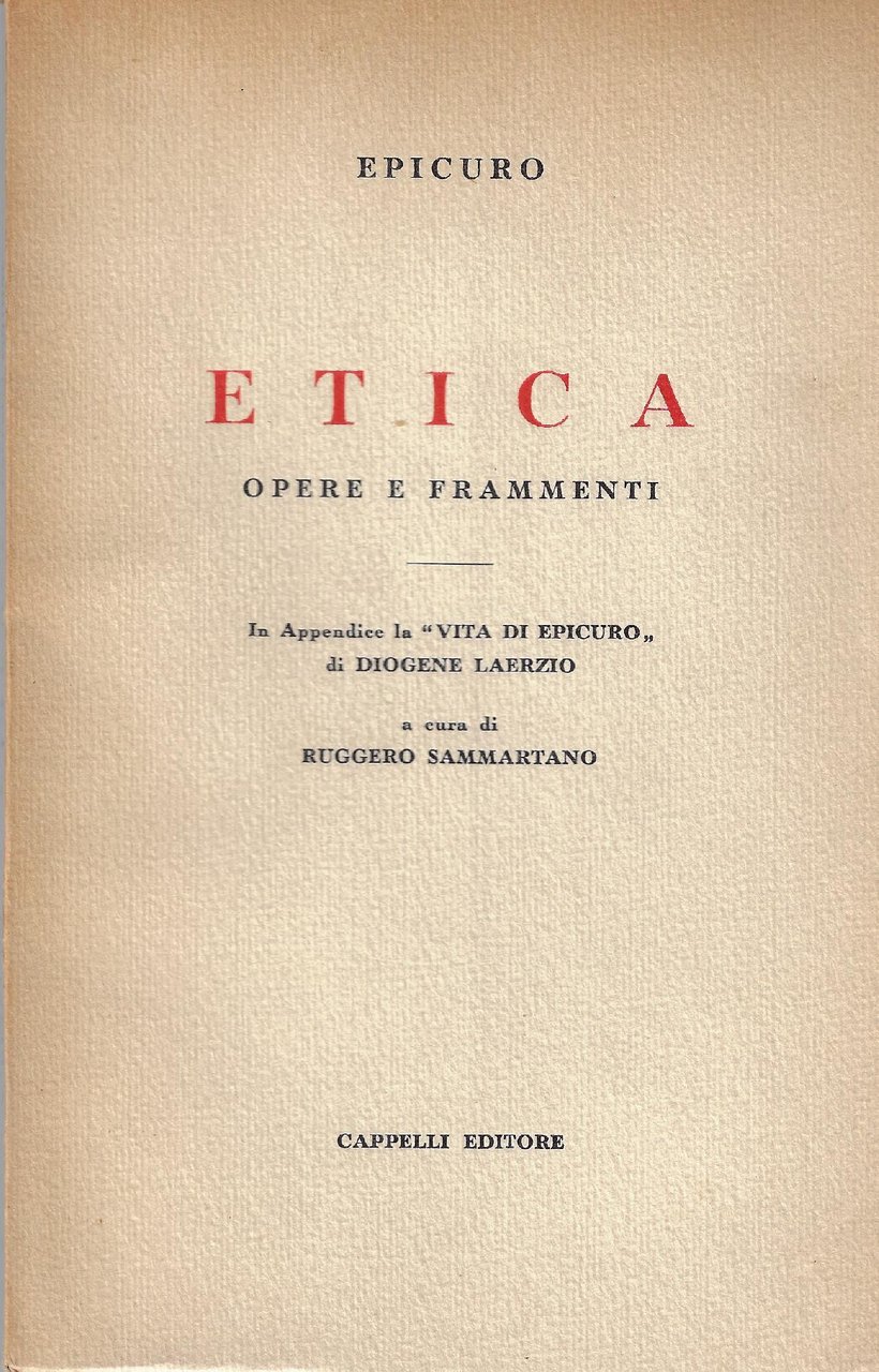 Etica : opere e frammenti