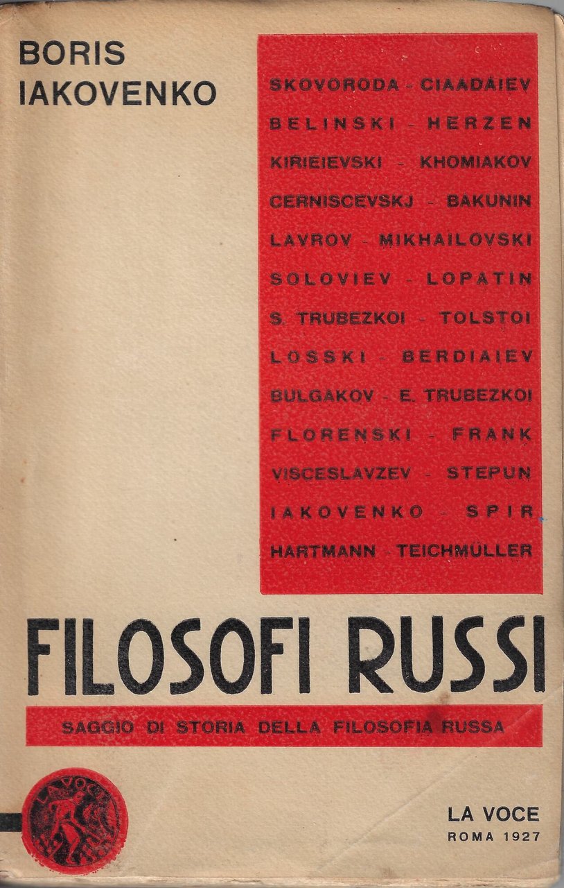 Filosofi russi : saggio di storia della filosofia russa | Immagine principale
