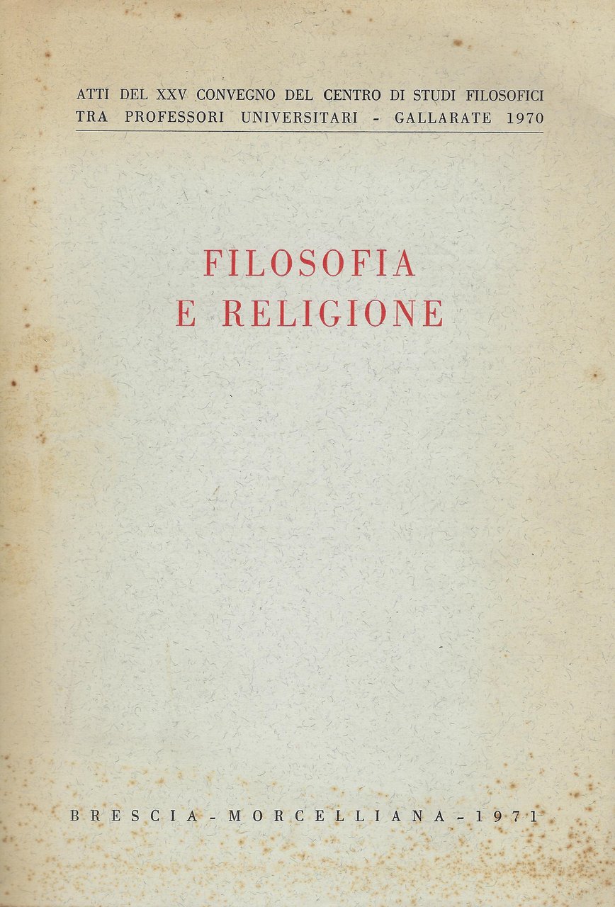 Filosofia e religione