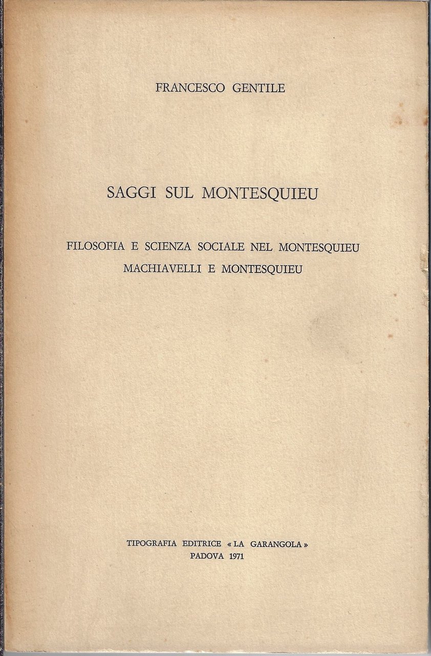 Filosofia e scienza sociale nel Montesquieu | Immagine principale