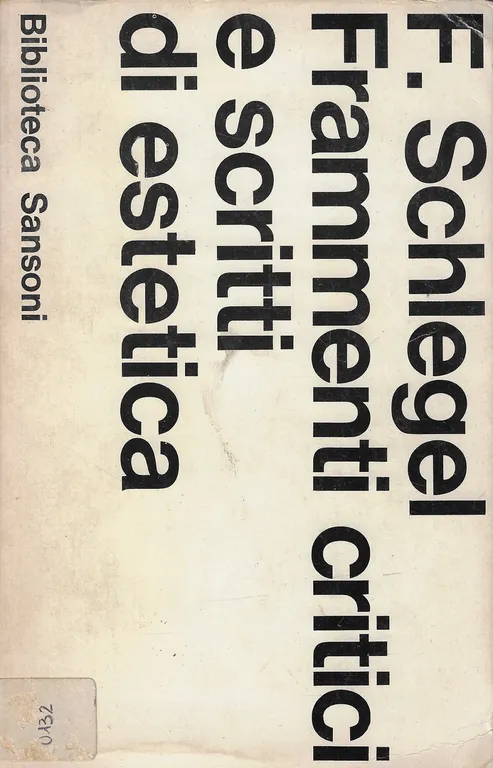 Frammenti critici e scritti di estetica