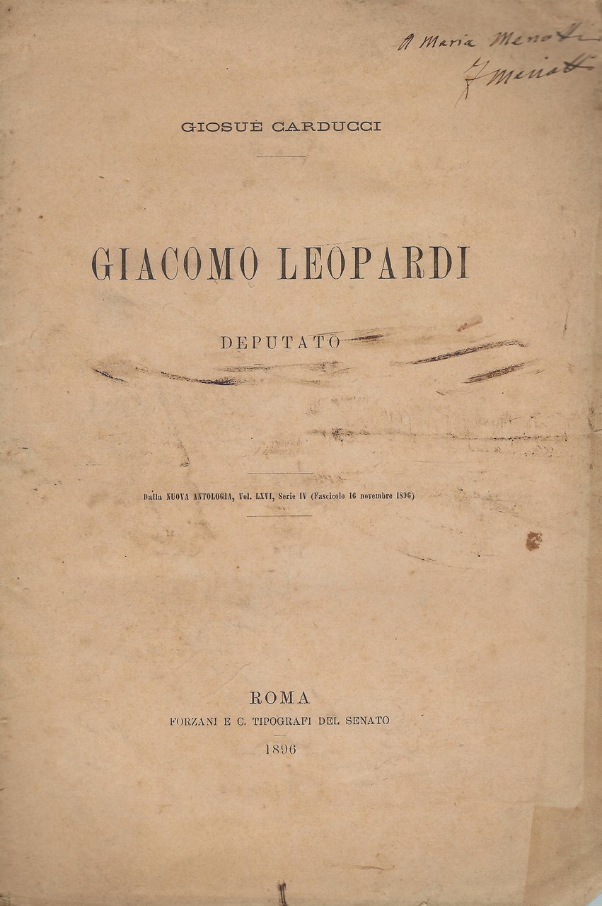 Giacomo Leopardi deputato