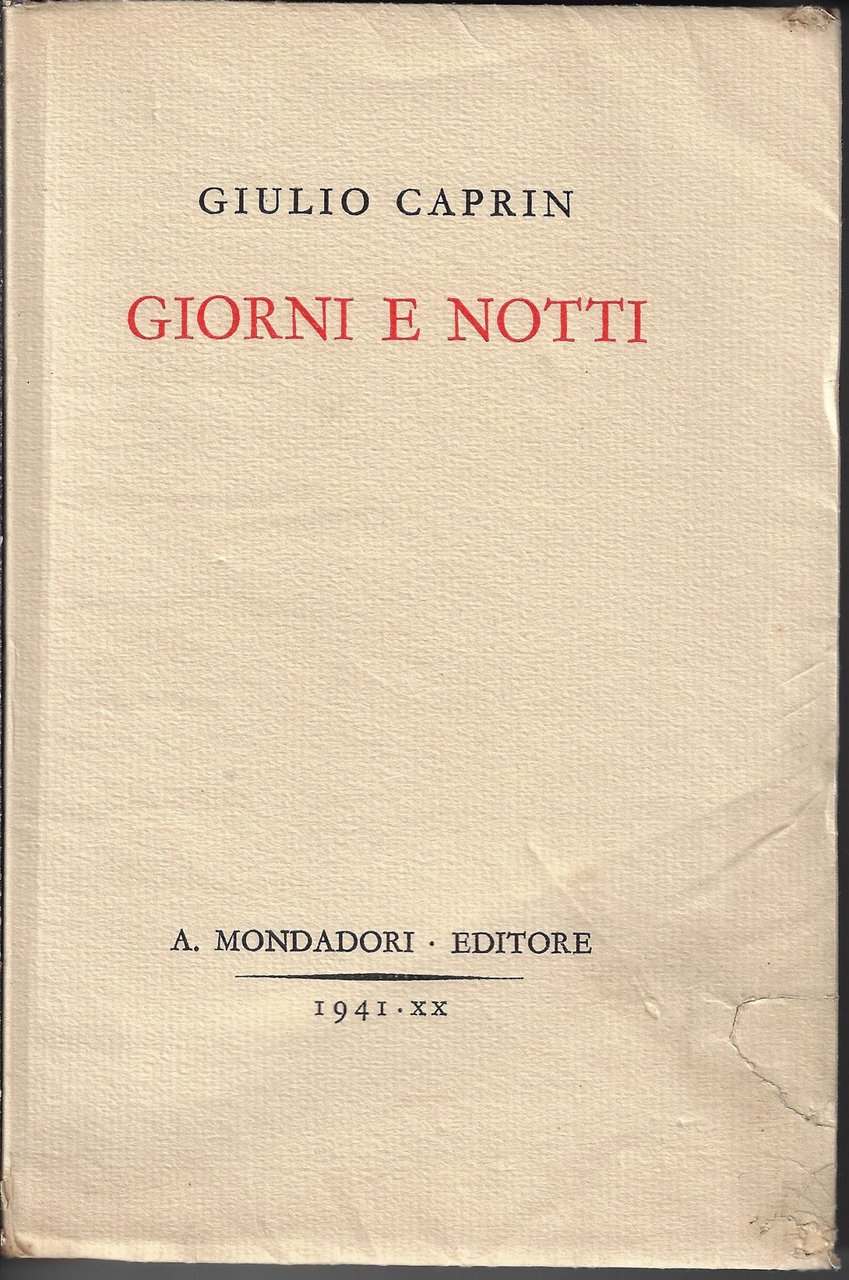 Giorni e notti : pagine di taccuino