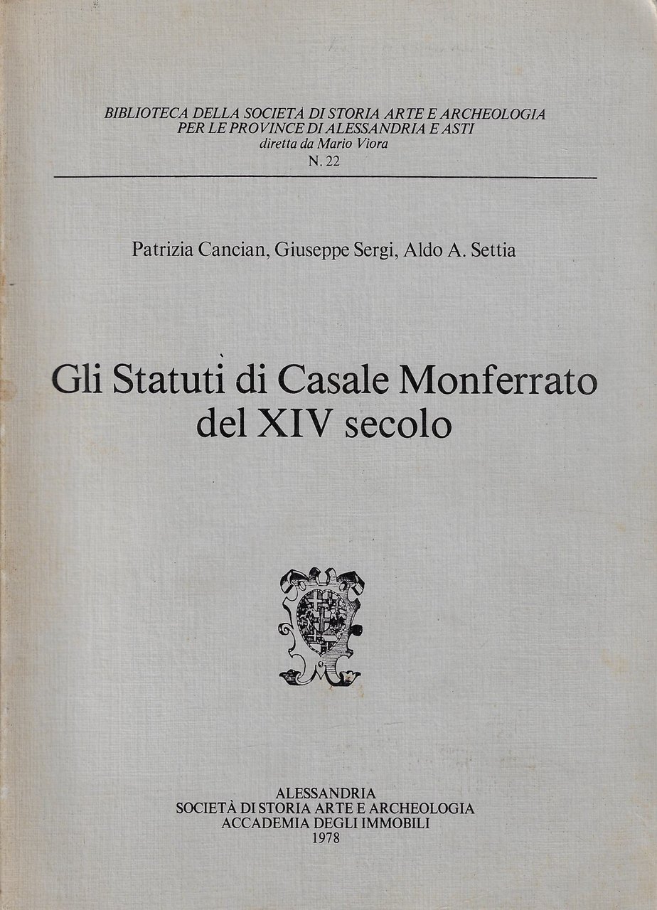 Gli Statuti di Casale Monferrato del XIV secolo