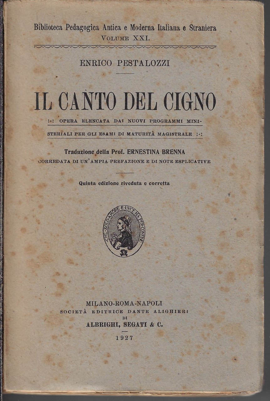 Il canto del cigno : opera elencata dai nuovi programmi …