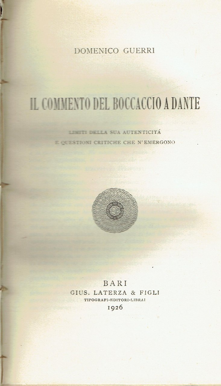 Il commento del Boccaccio a Dante : limiti della sua …