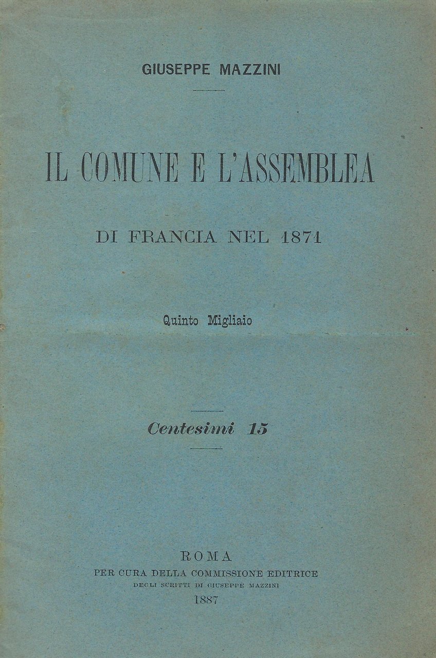 Il comune e l'assemblea di Francia nel 1871