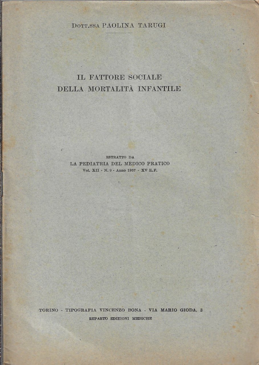 Il fattore sociale della mortalità infantile