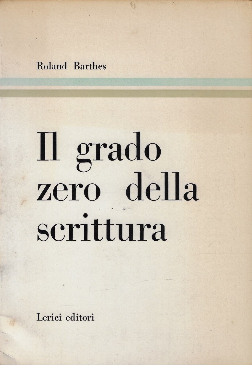 Il grado zero della scrittura | Immagine principale