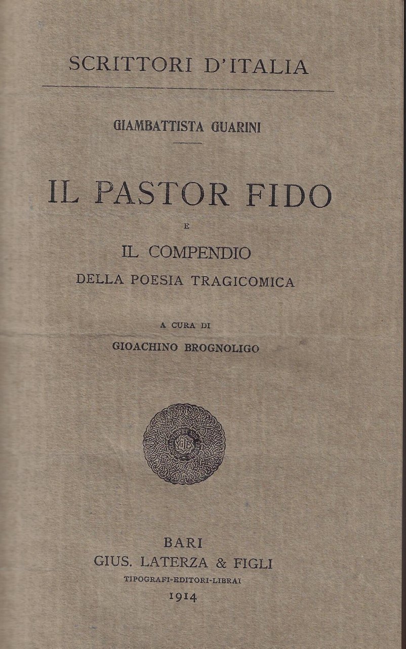 Il Pastor fido e il Compendio della poesia tragicomica