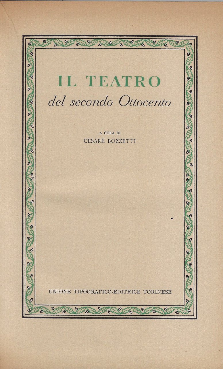 Il teatro del secondo Ottocento