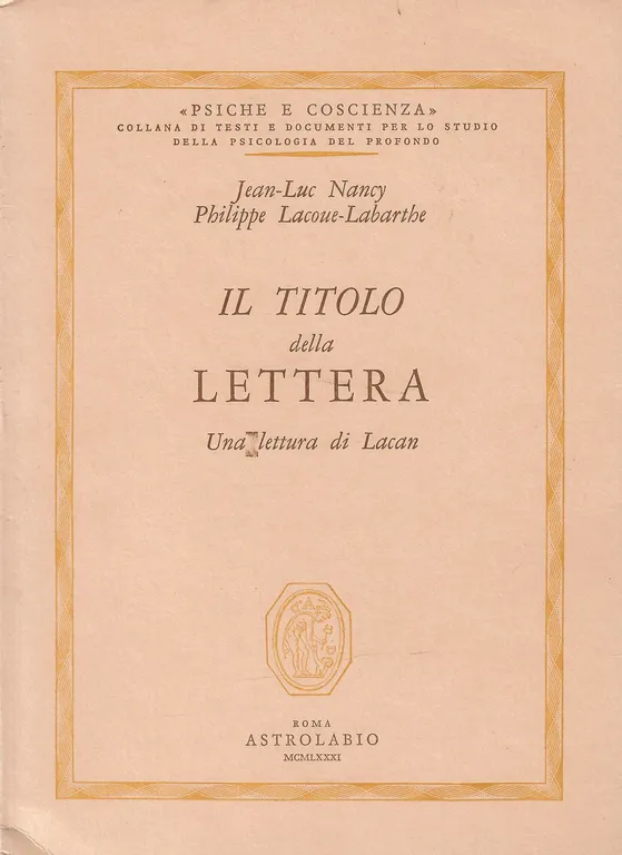 Il titolo della lettera. Una lettura di Lacan