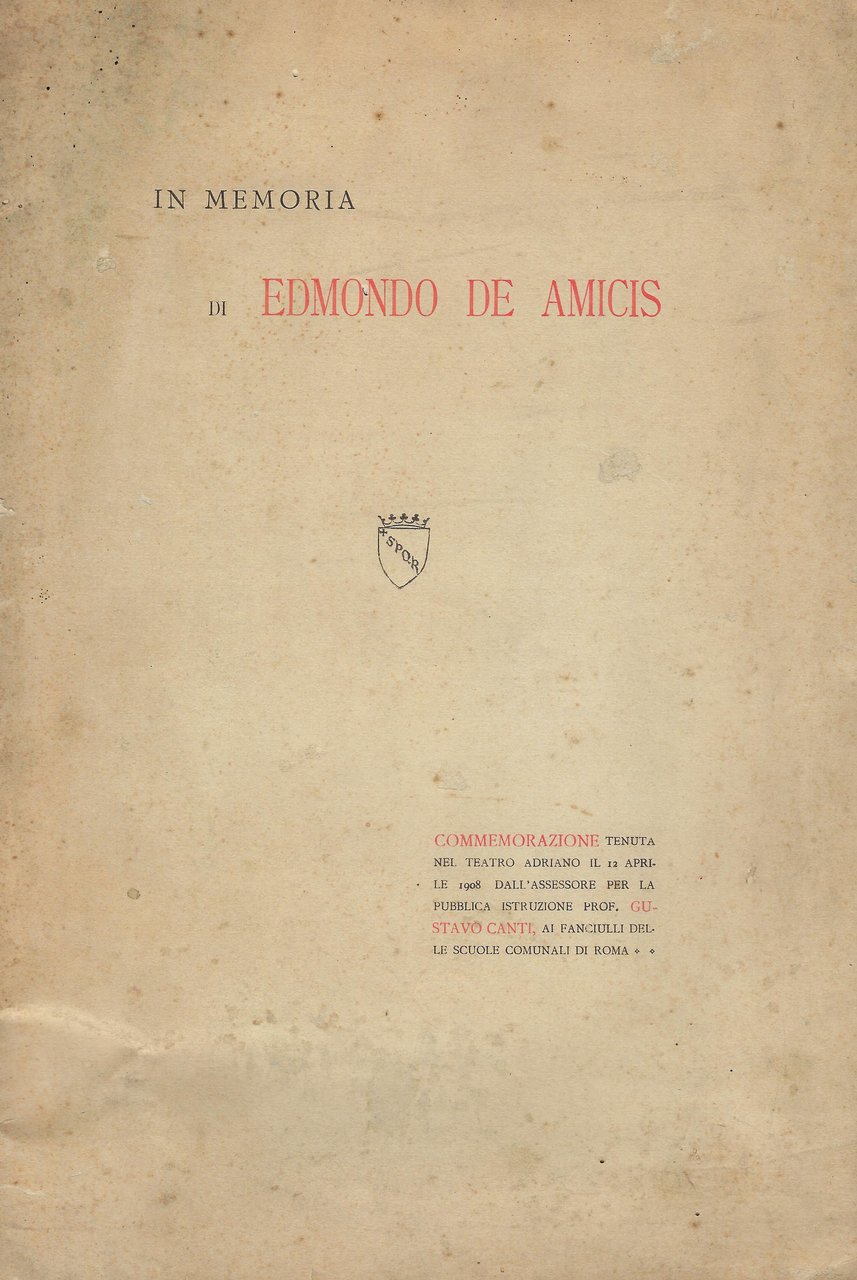 In memoria di Edmondo De Amicis