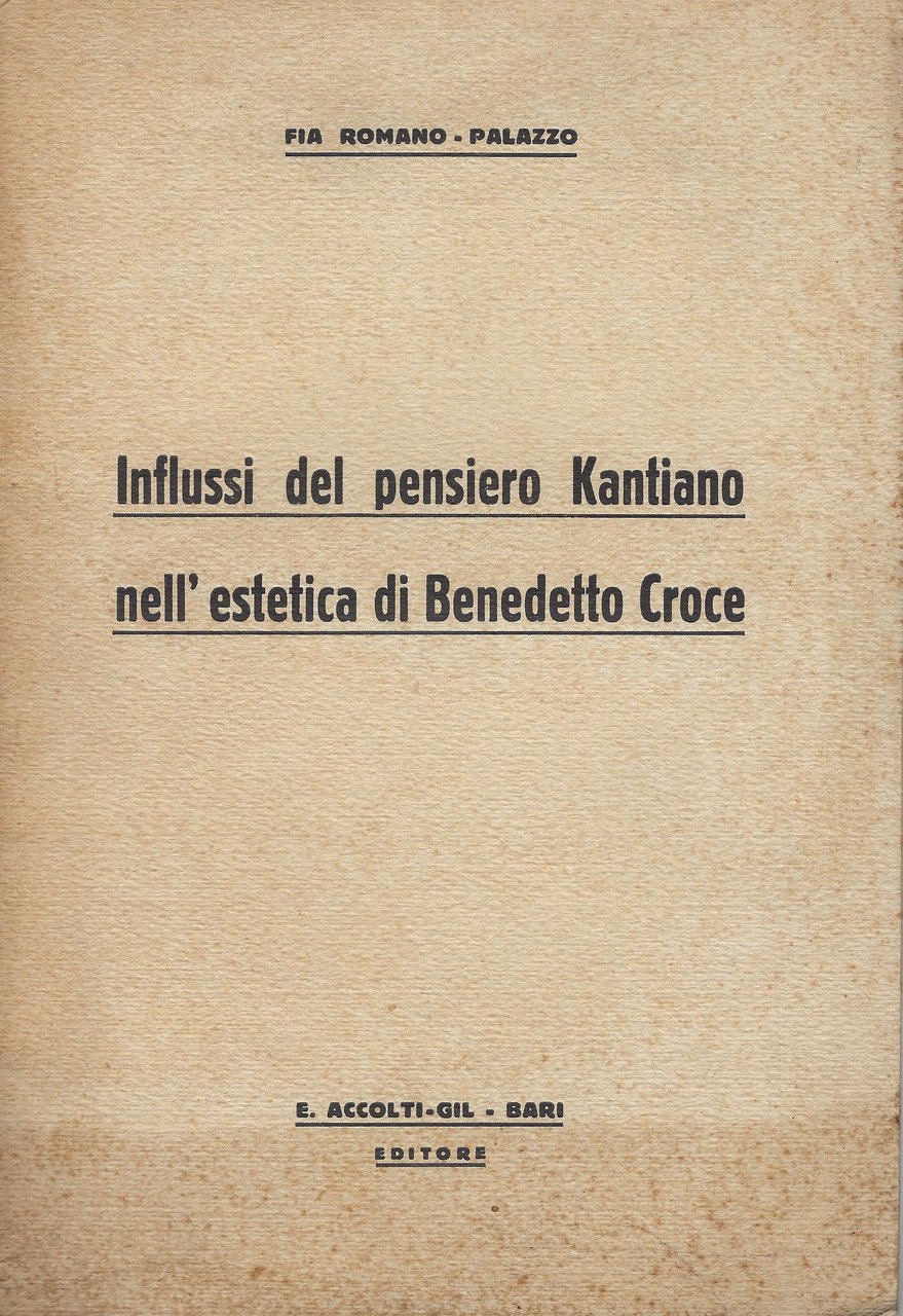 Influssi del pensiero kantiano nell'estetica di Benedetto Croce