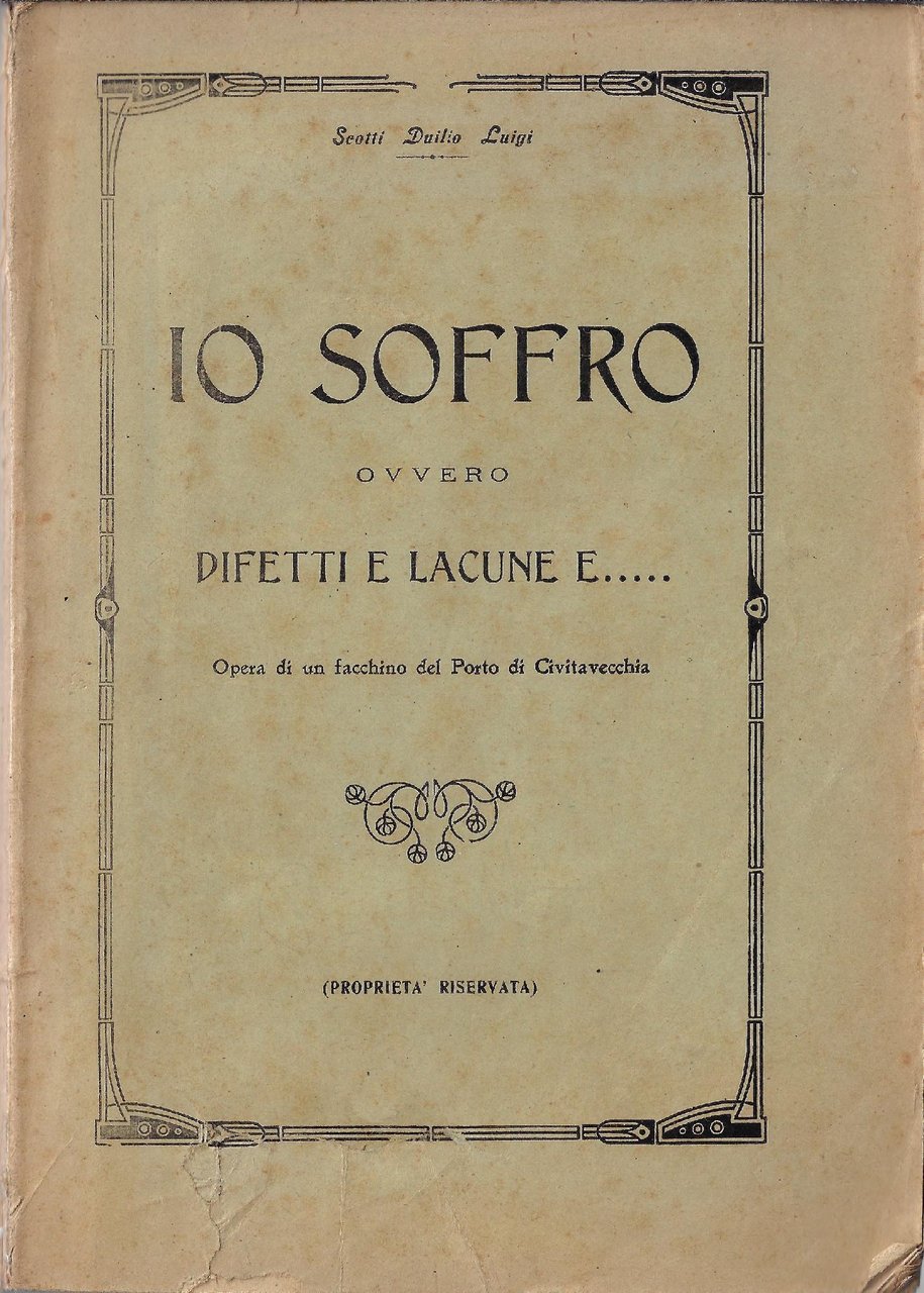 Io soffro, ovvero Difetti e lacune e... : opera di …
