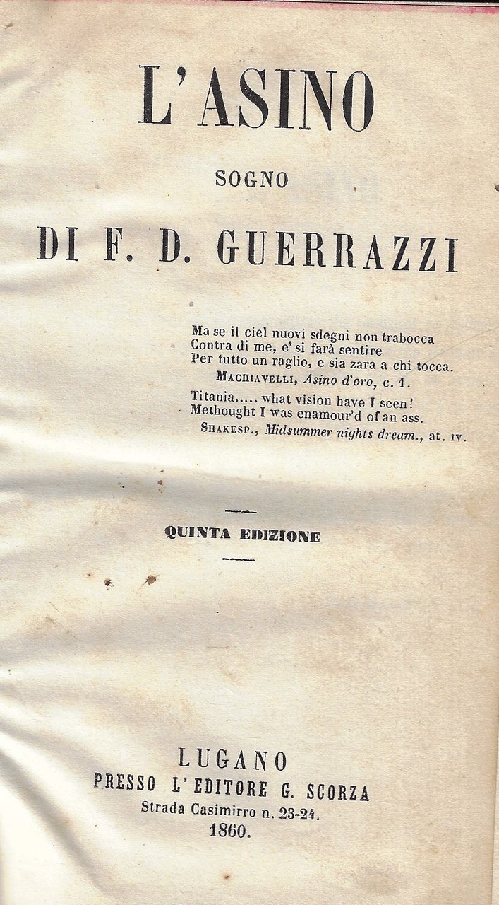 L'asino : sogno