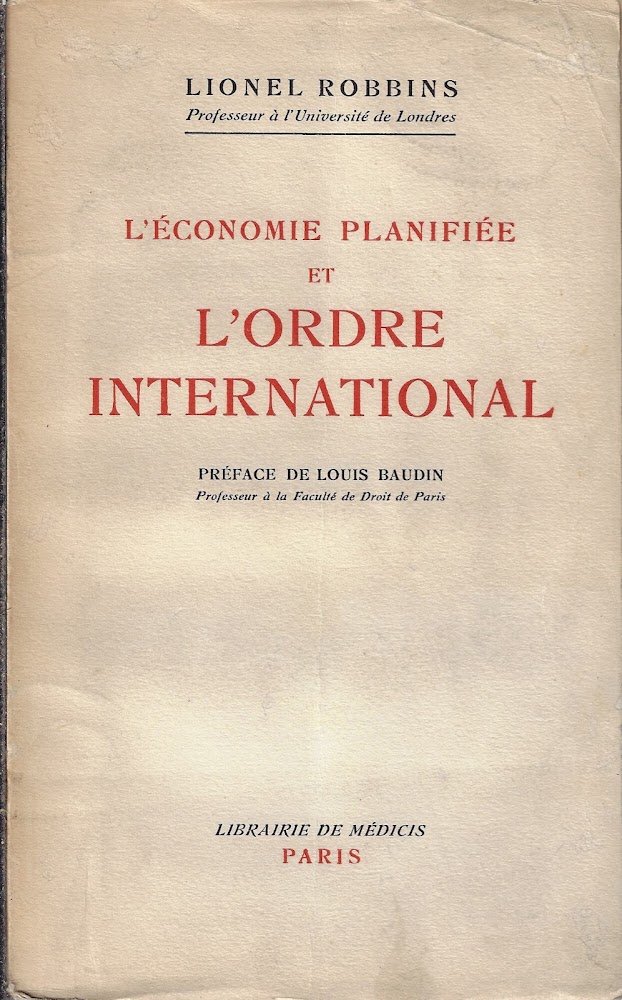 L'economie planifiee et l'ordre international