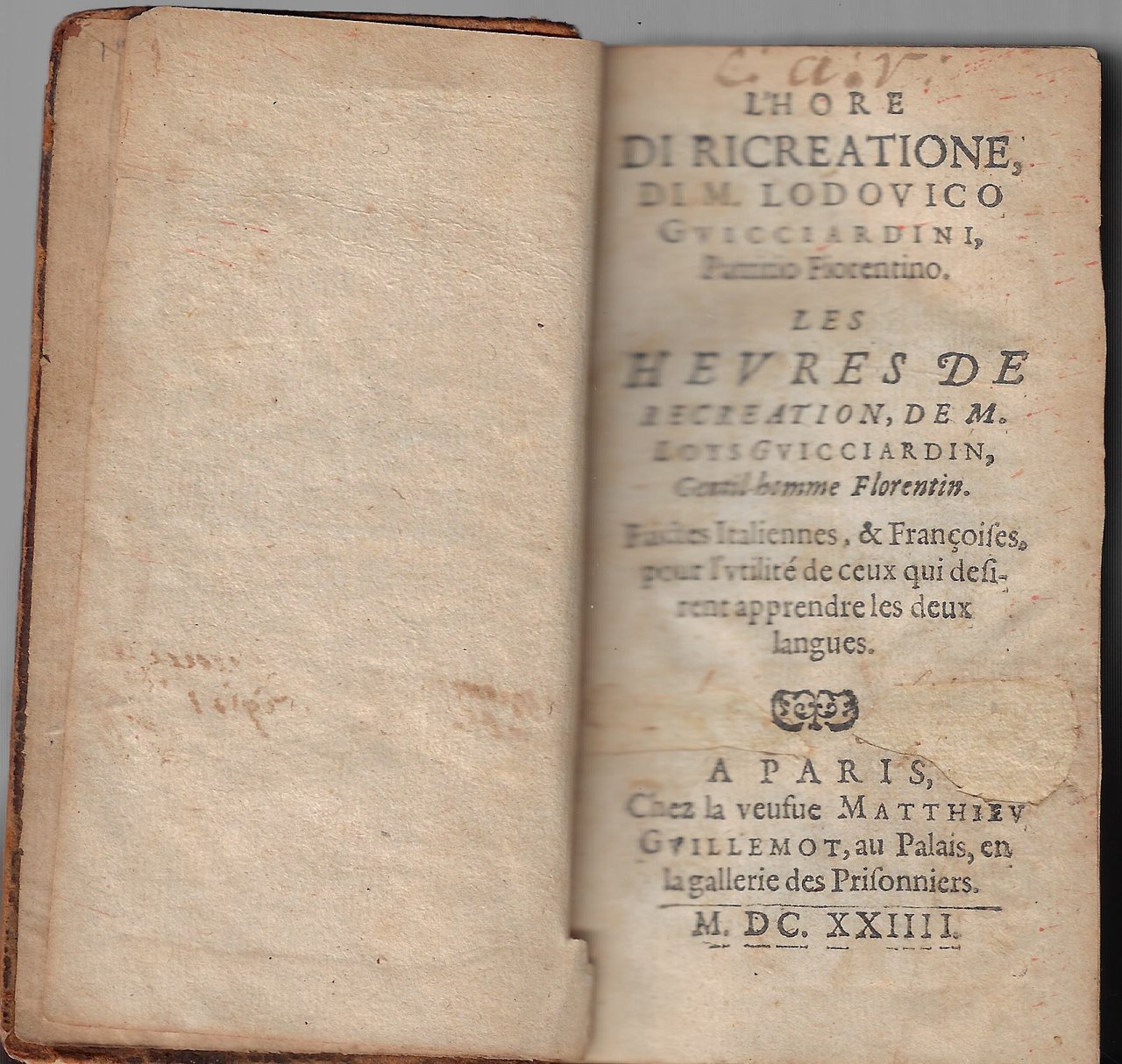 L'hore di ricreatione di M. Lodovico Guicciardini, Les heures de …