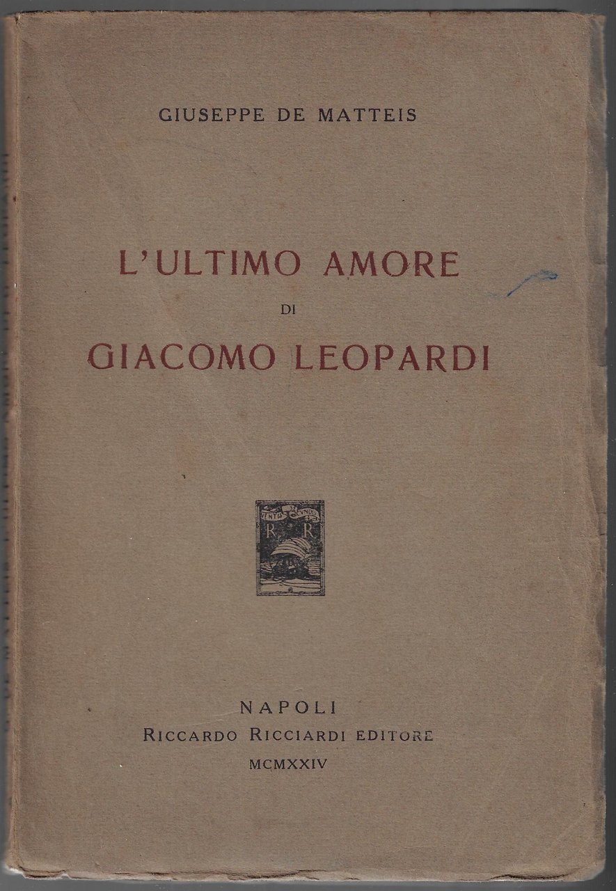 L' ultimo amore di Giacomo Leopardi