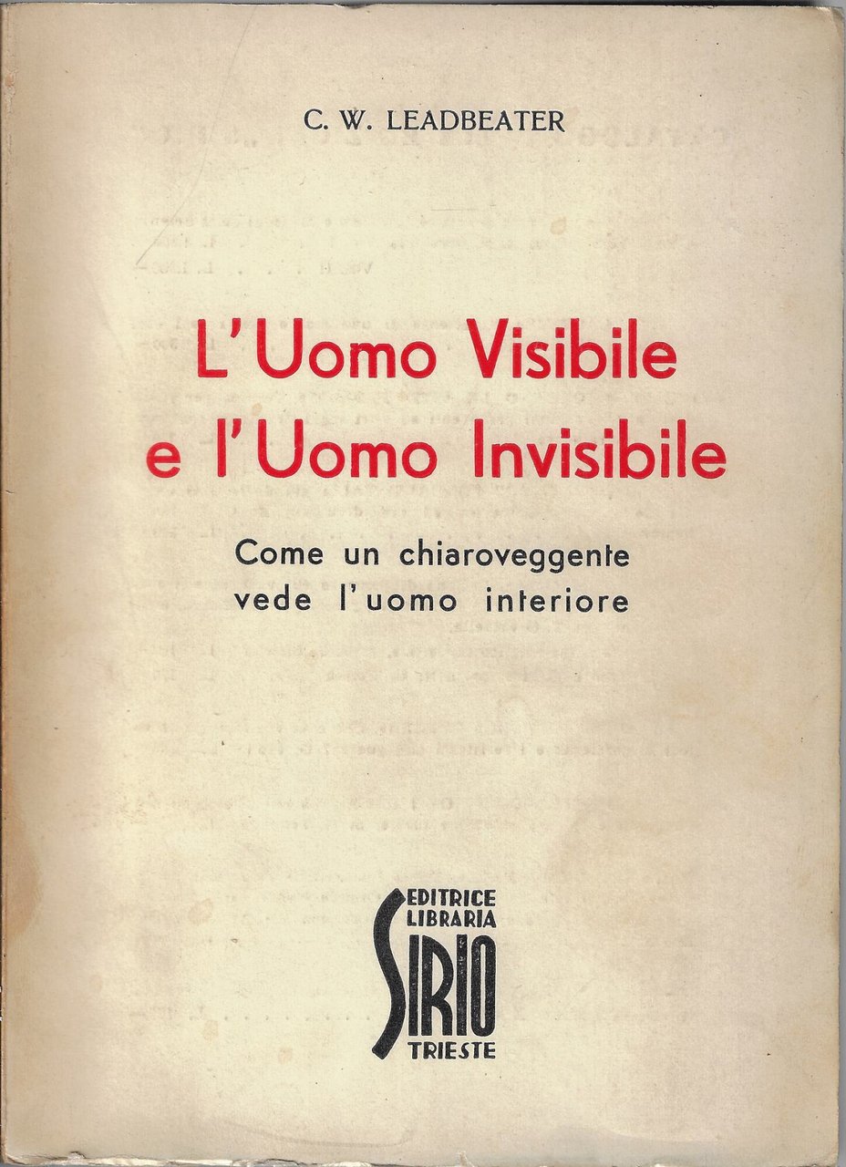 L'uomo visibile e l'uomo invisibile : come un chiaroveggente vede … | Immagine principale