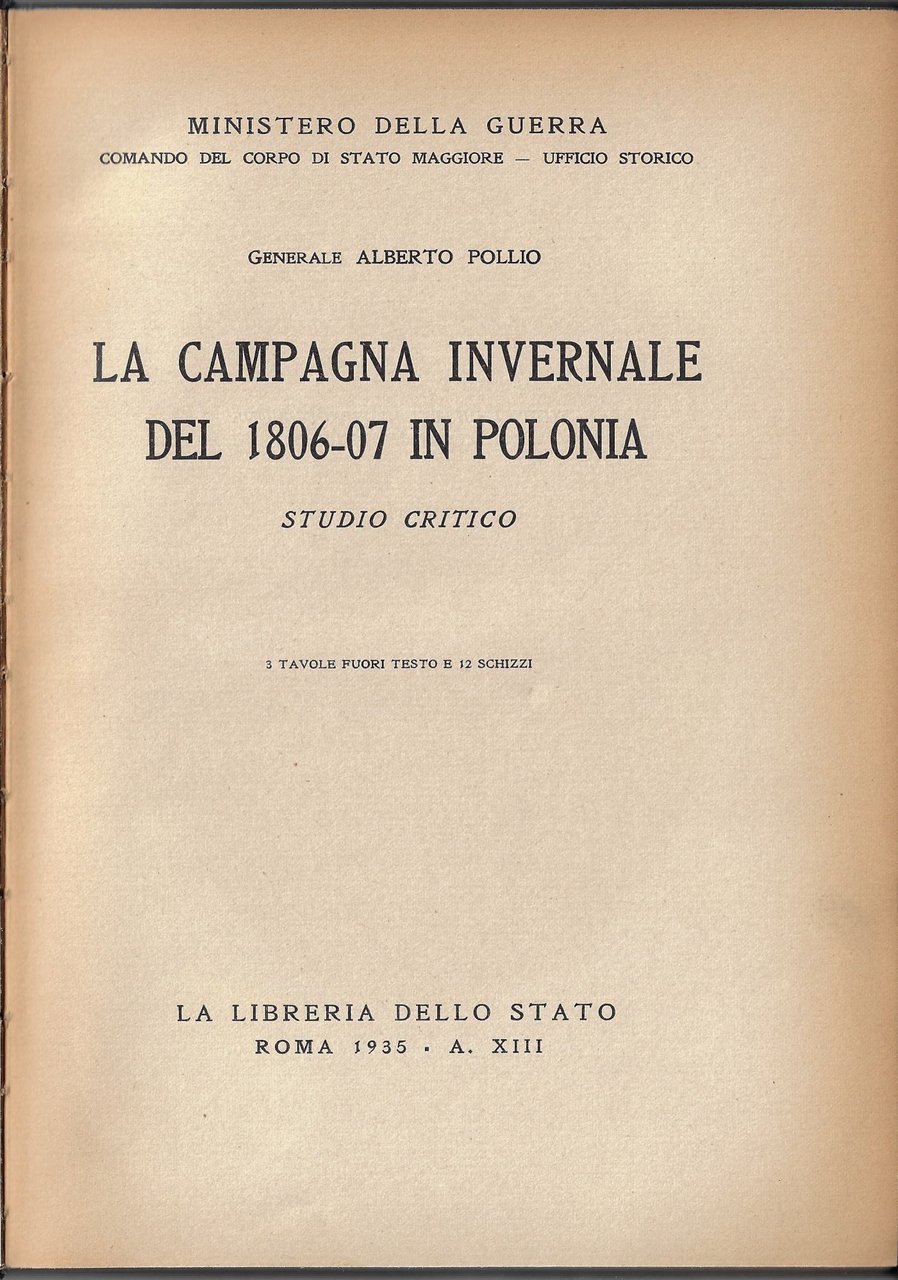 La campagna invernale del 1806-07 in Polonia : studio critico