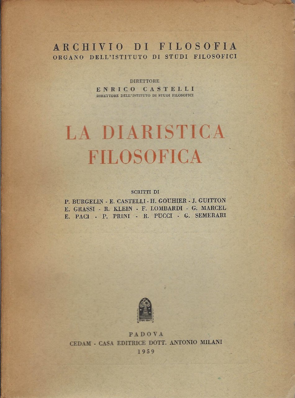 La diaristica filosofica