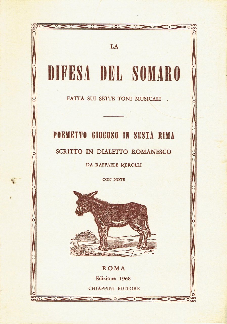 La difesa del somaro fatta sui sette toni musicali : …