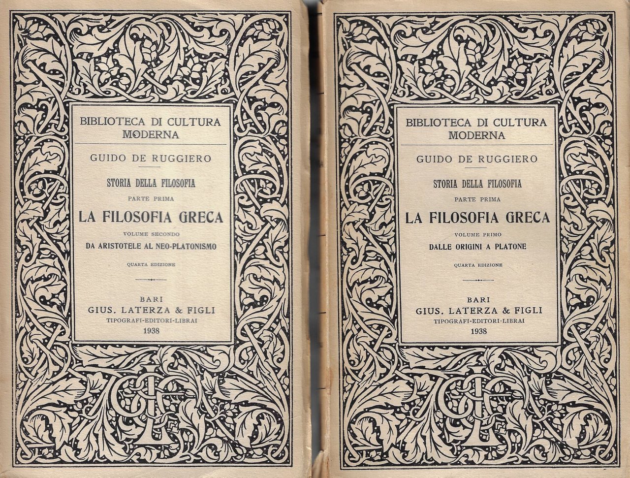 La filosofia greca (due volumi)