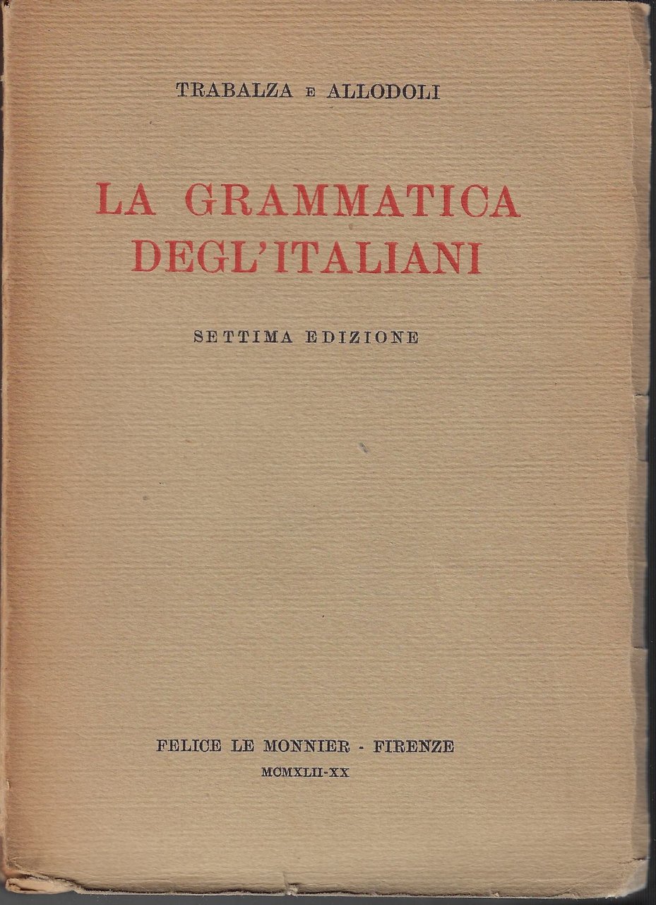 La grammatica degl'italiani