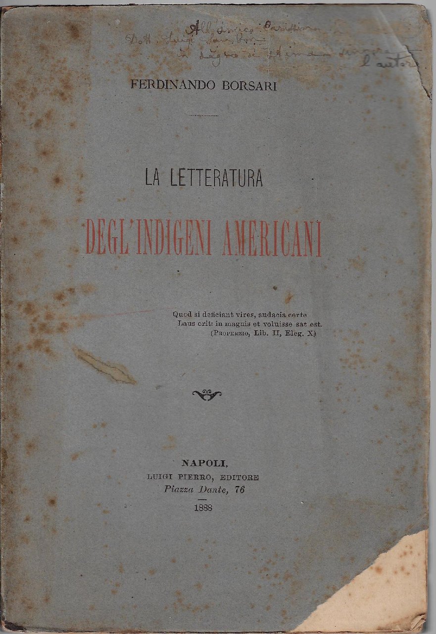 La letteratura degl'indigeni americani