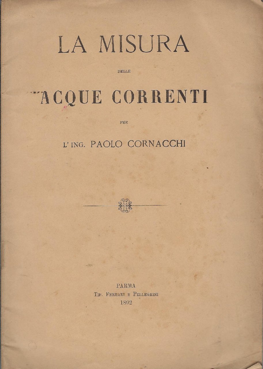 La misura delle acque Correnti