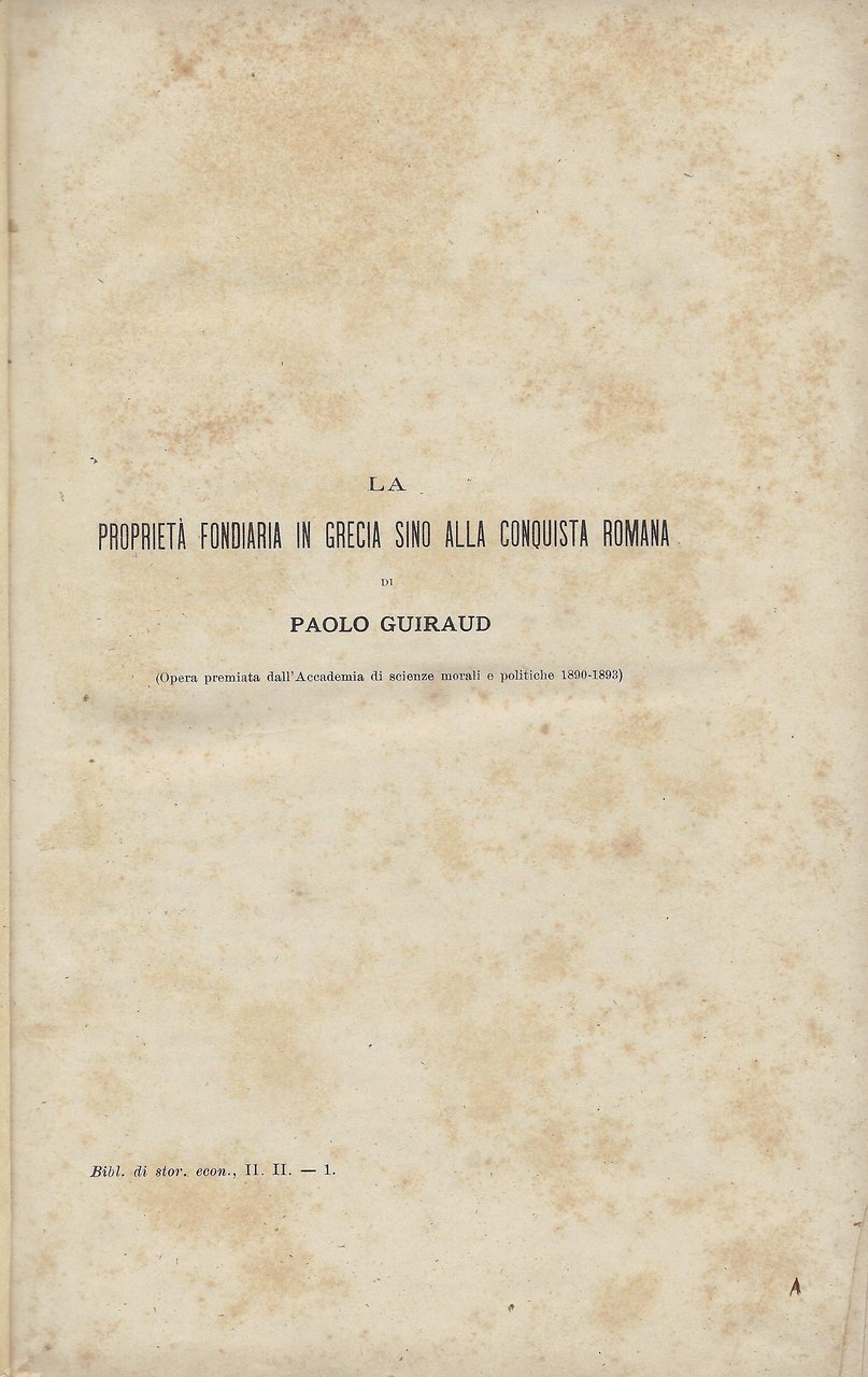 La proprietà fondiaria in Grecia sino alla conquista romana